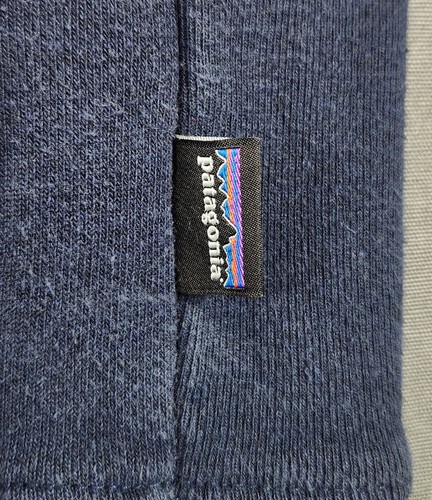 Patagonia Uprisal Hoody Hoodie Mens Medium Blue Wolf Mountain Graphic Recycled - Picture 10 of 12