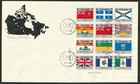 Canada #832a, Provincial & Territorial Flags, LL, First Day Cover, FDC 1979