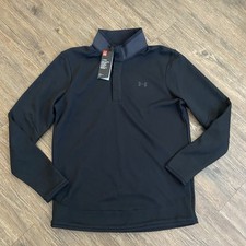 Under Armour Coldgear Storm Black Fleece Snap Golf Jacket 1317345 Mens Medium M