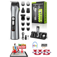 Beard Trimmer for Men, 15-in-1 Grooming Kit, 3 Speeds, 150-Minute Runtime