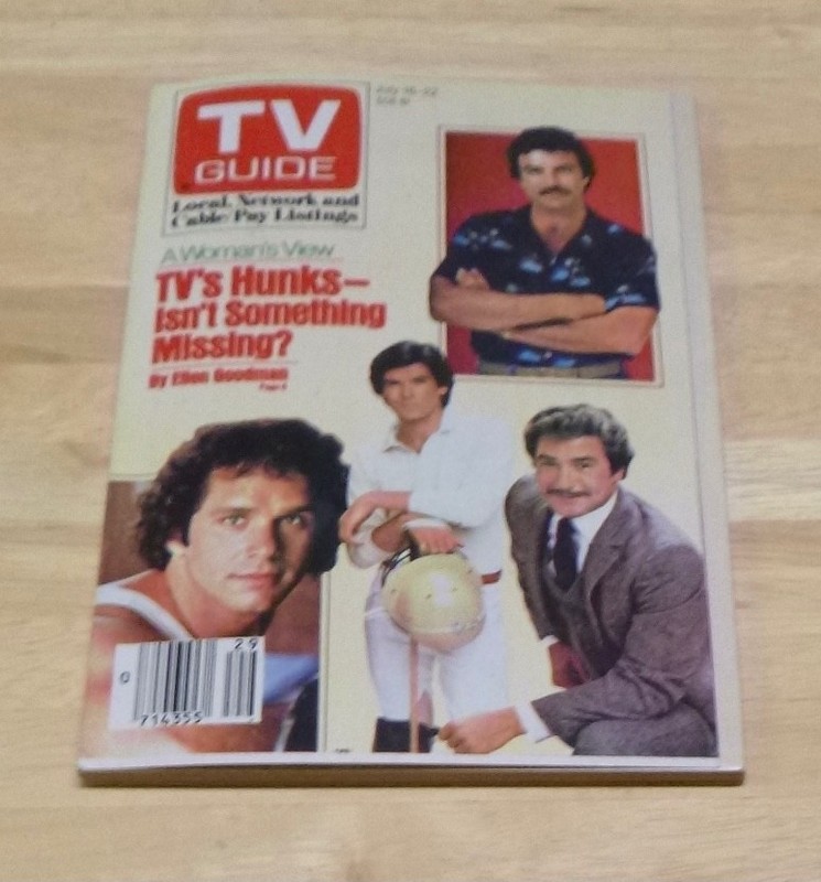 TV Guide July 16-22 1983 TV Hunks - Fold out Cover New Hampshire