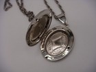 VINTAGE COSTUME SILVER TONE TWISTED ROPE CHAIN NECKLACE STAR LOCKET PENDANT — photo 9