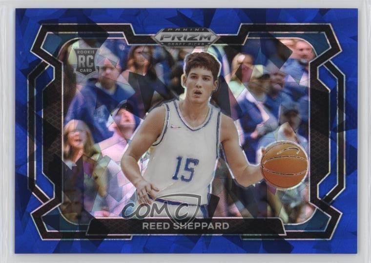 2024-25 Panini Prizm Draft Picks Blue Ice Variations 26/99 Reed Sheppard #21 1l2