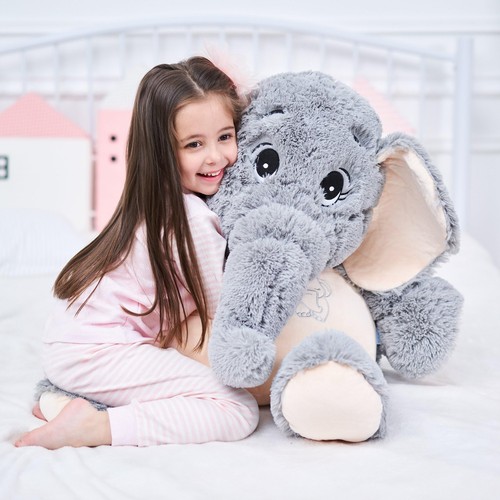 Giant Elephant Stuffed Animal Plush Toys Soft Gifts (Gray, 39 inches) - Bild 2 von 8