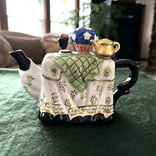 HH Houston Harvest Mesa de Desayuno Conjunto Cerámica Floral Tetera Colección