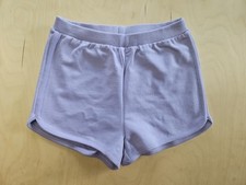 NWT HANNA ANDERSSON VIOLET TULIP FRENCH TERRY DOLPHIN VENT SHORTS 130 8 30