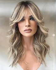 18Inch Highlight Brown Blonde 13x4 Lace Front Wig 100 Human Hair Wig