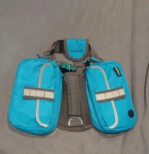 PetAmi Dog Harness Saddle Dog Backpack Size Medium Teal Blue