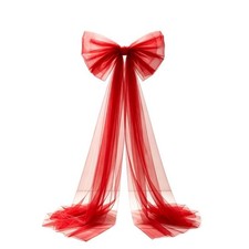 1x Décoration Murale Nœud En Tulle, Drapés Longs, Mariage, Fête