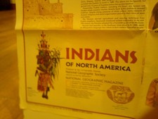 National Geographic Map Indians of North America December 1972