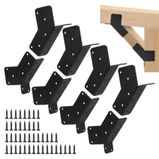 4 Pairs 45-Degree Angle Bracket Adjustable Heavy Duty Connector Brace for 2x4...