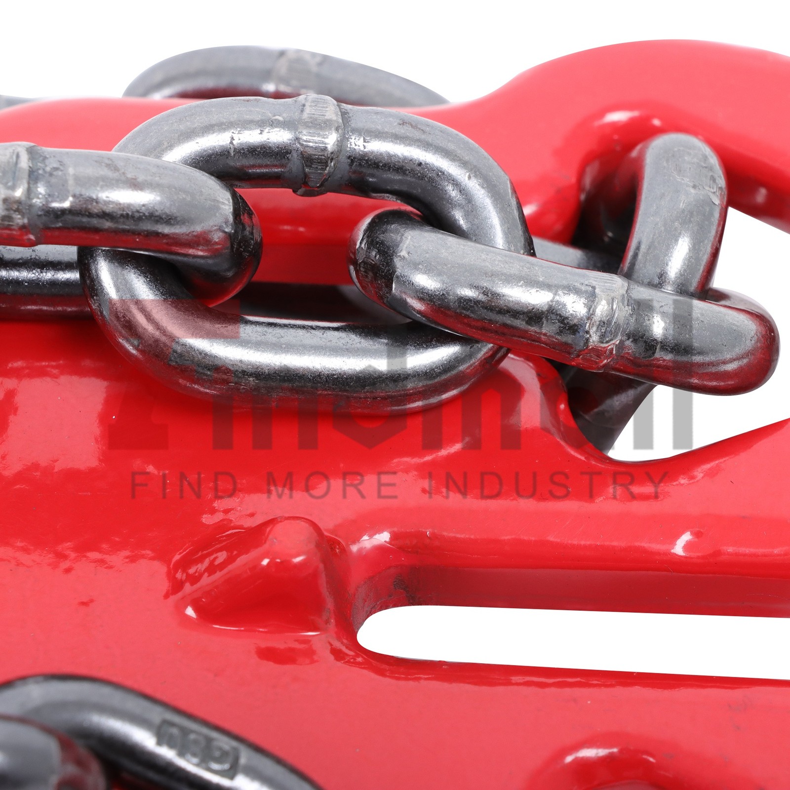 3/8" x10ft Chain Sling G80 7100lbs Lifting Chains with Adjuster Hooks 2 Legs Red