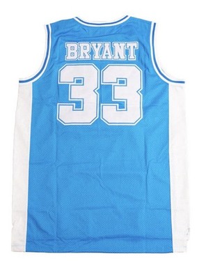 Large Mamba High School Kobe Bryant Jersey Basketball Jersey Blue