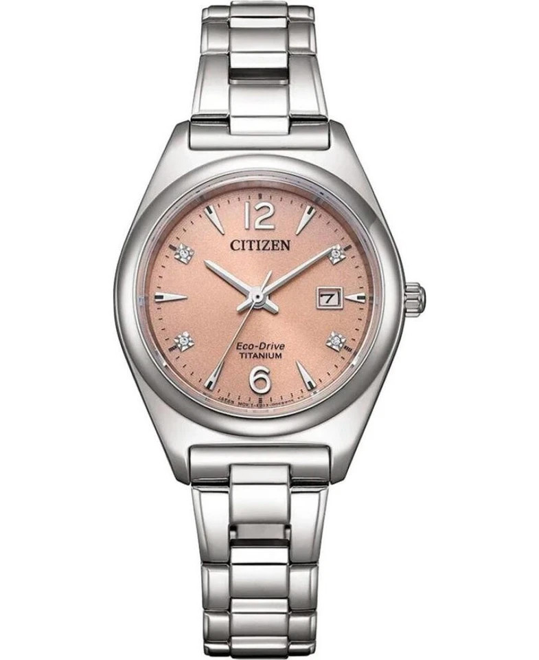 Женские аналоговые повседневные часы Citizen Eco-Drive классическое платье розовый циферблат водонепроницаемые R - Изображение 2 из 4