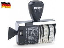 Classic 1117 – Datumsstempel mit Wortband, Deutsche Monate, Abdruck ca. 6 x 56 m