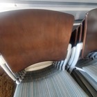 Set of 60 Commercial Café / Restaurant Ladder-Back Chairs, Wood & fabric — photo 2
