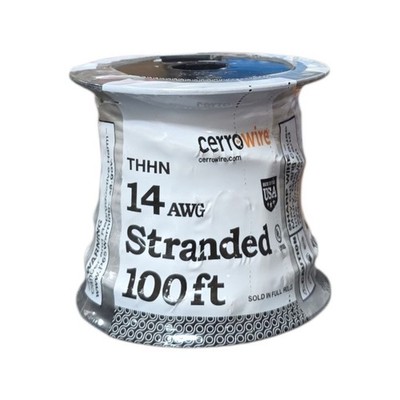 Cerrowire 100 ft. 14 Gauge White Stranded Copper THHN Wire