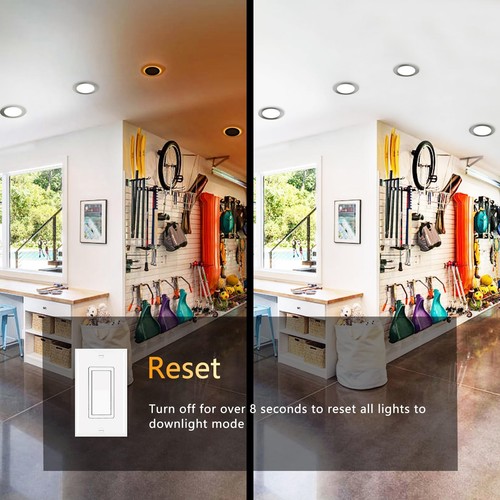 Brushed Nickel Recessed Lighting 4 Inch with Night Light 16 Pack, Canless Ult... - Picture 3 of 7