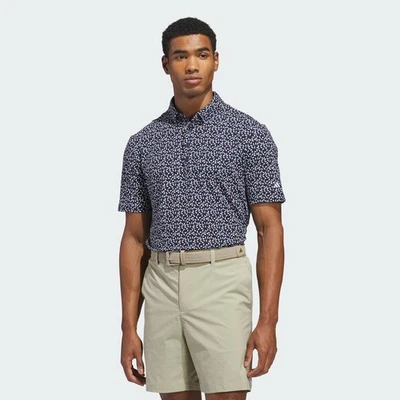 adidas Ultimate365+ Butterspun Soft Print Polo Shirt Men's Short Sleeve Shirts - Bild 1 von 4