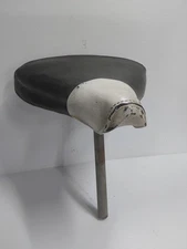 Vintage Mesinger Bicycle Schwinn Seat White And Black Dual Spring.