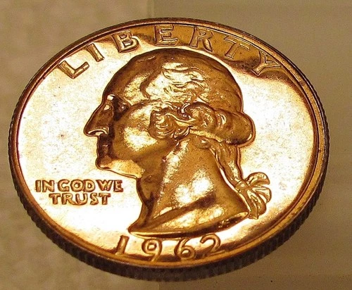 1962  Gem Proof Quarter 90% Silver MONSTER TONING  #114 ~ 12