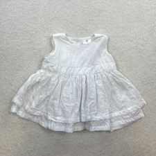 Hanna Andersson White Cotton Eyelet Dress Siz...