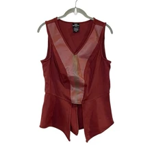 Her Universe Marvel Wandavision Wanda Peplum Top Scarlet Witch size L burgundy