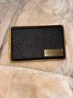 Colibri Raleigh Cigarette Case Vintage Pebbled Blk Leather & Full Gold Tone/Trim