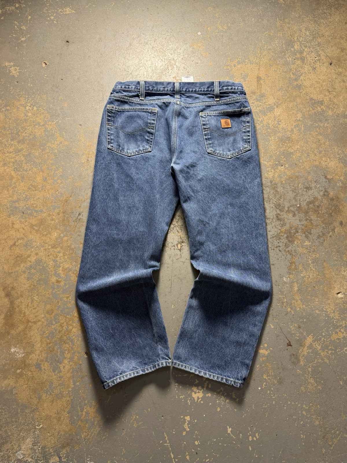 Vintage Blue Carhartt Y2K Wide Leg Baggy Jeans 36x30 Essential Fit in stock now