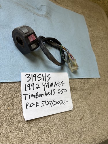 1992 Yamaha Timberwolf 250 Headlight Switch Kill Switch OEM 319 - Picture 4 of 11