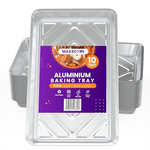 Maxxcore 10-Pack Disposable Aluminum Foil Baking Trays -  Assorted sizes 