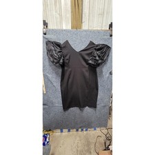 New Moon Essence Cocktail Black Dress with Ruffle Sleeves Size 3XL