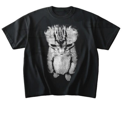 Sad Meme Cat Tshirt, 100% Cotton Unisex Short Sleeve Animal Gift, Funny Shirt