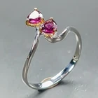 Jewelry ring Natural Rhodolite Ring 925 Sterling Silver Size 6.75 /R470966