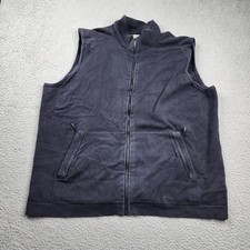 Duluth Trading JetSweater All Day Comfort Vest Mens XL Black Cotton Full Zip - product listing photo