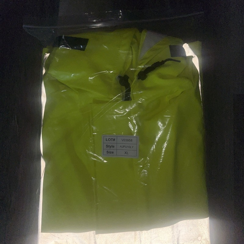 Lakeland Hi-Vis Class 3, Arc X FR/Arc Rated, PU Hooded Rain Zipper Jacket XL