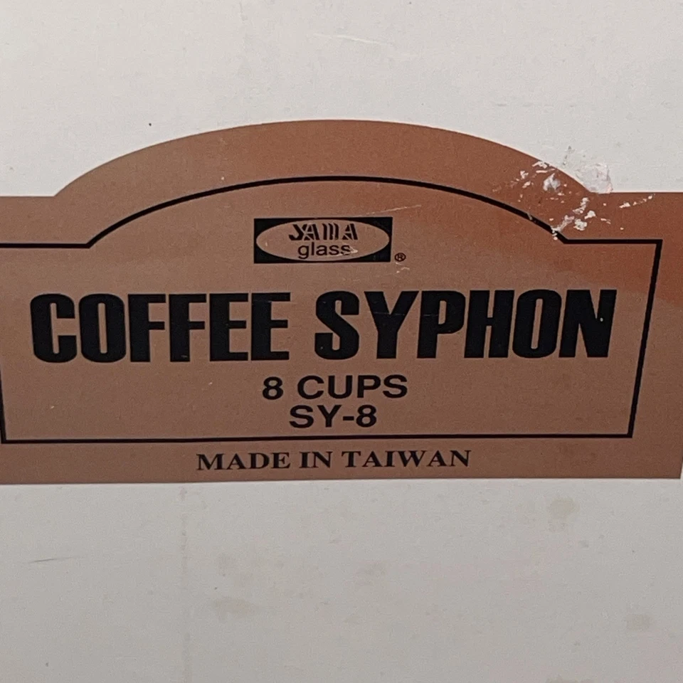 Sifón de vidrio Yama SY-8 8 tazas estufa cafetera 40 onzas con caja Foto 2 de 4