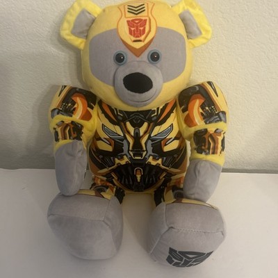 TRANSFORMERS Build A Bear B.A.B Bumblebee Plush 16'' Yellow Jointed Stuffed Bear