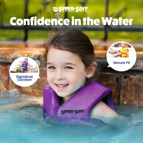 TRC Recreation Super Soft Child Life Jacket Swim Safety Vest, Small, Purple image 5