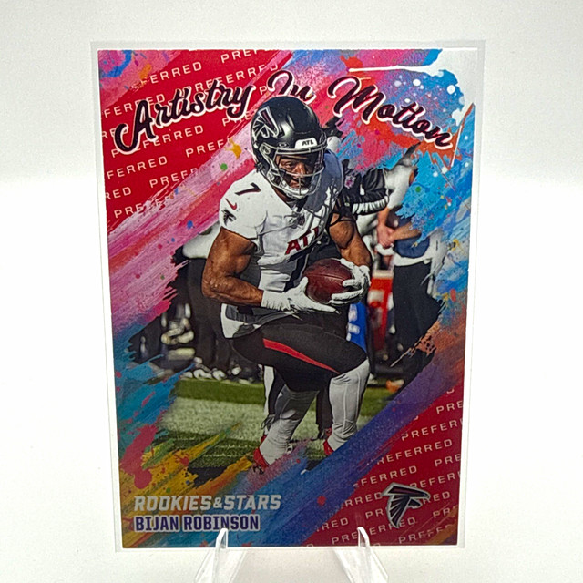 Panini 2025 Rookies & Stars Artistry In Motion Bijan Robinson #1 Preferred