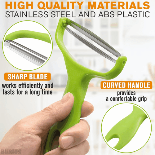 Green Kitchen Peeler Tools Veggie Shredder Stainless Steel Vegetable Peelers - Picture 3 of 9