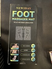 Newiday Foot Massage Mat LED Modes 19 Intensity Levels Type-C 20min Auto Run