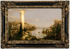 Cole The Course of Empire Desolation 1836 Wood Framed Canvas Print Repro 12x20