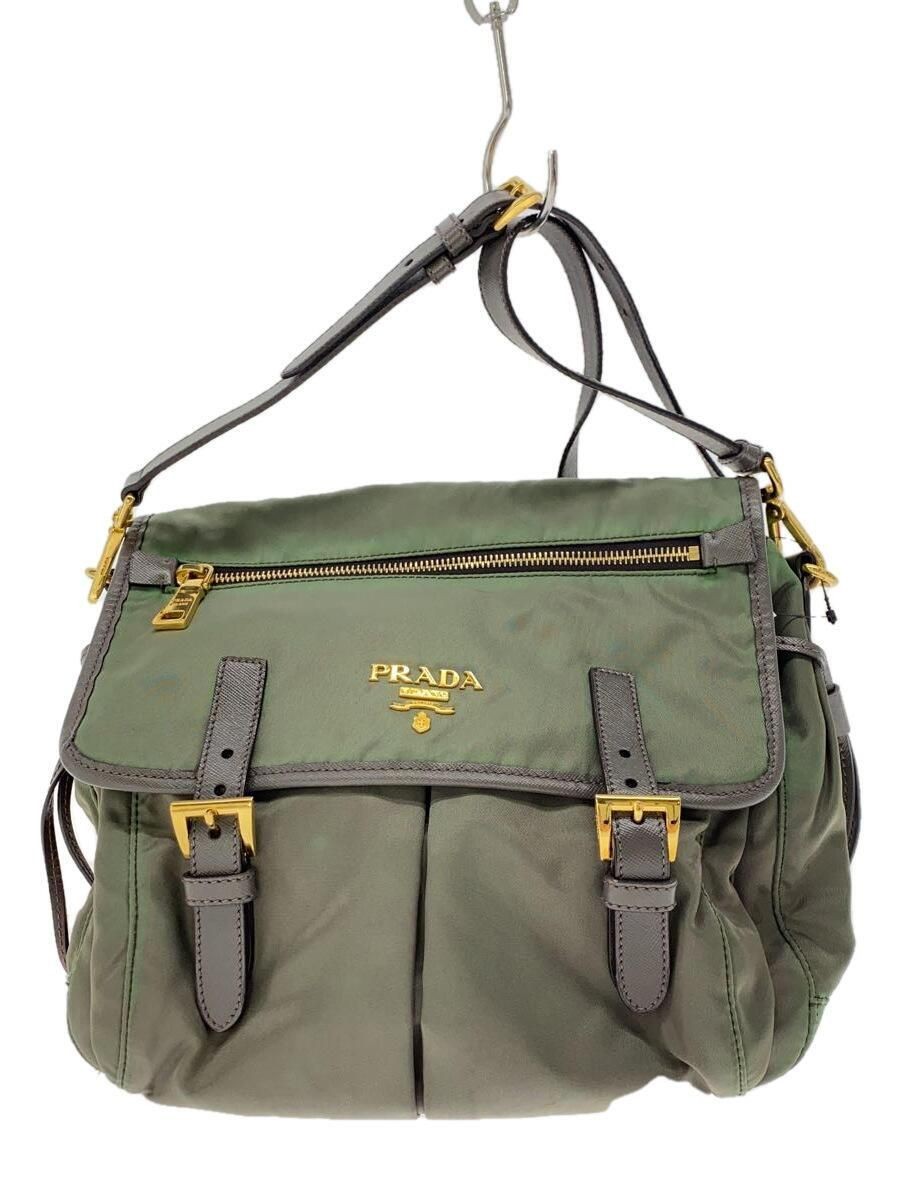 PRADA Shoulder bag nylon Brown Used