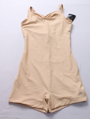 Mariia Crown Women's Pinch Front Active Tank Biketard EH6 Light Tan Small NWT