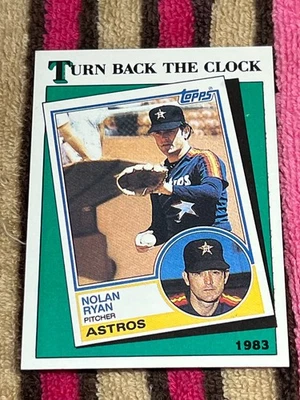 1988 TOPPS #661 NOLAN RYAN H.O.F. ASTROS TURN BACK THE CLOCK BASEBALL NMMT CARD - Photo 1/2