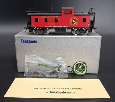 #ad B TENSHODO Brass HO Gauge Caboose W truck Built Up Great Northern # 350 $79.99