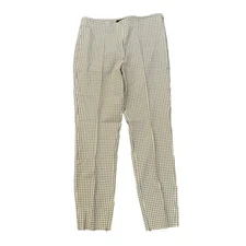 Theory yellow, cream & black plaid dress pants size 4