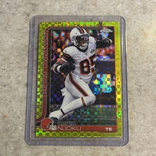 2025 Topps Chrome David Njoku Lime Green X-Fractor
