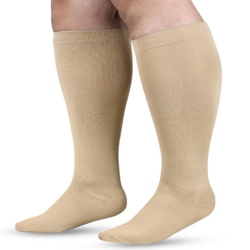 Plus Size Compression Socks 20-30mmhg Extra Wide Calf Knee High Stocking 2XL-7XL - Picture 16 of 45